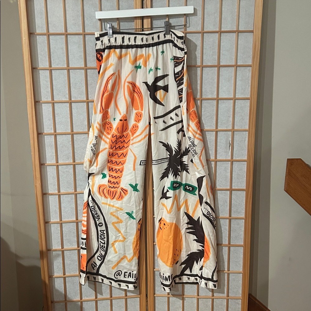Colorful Wide Leg Pants